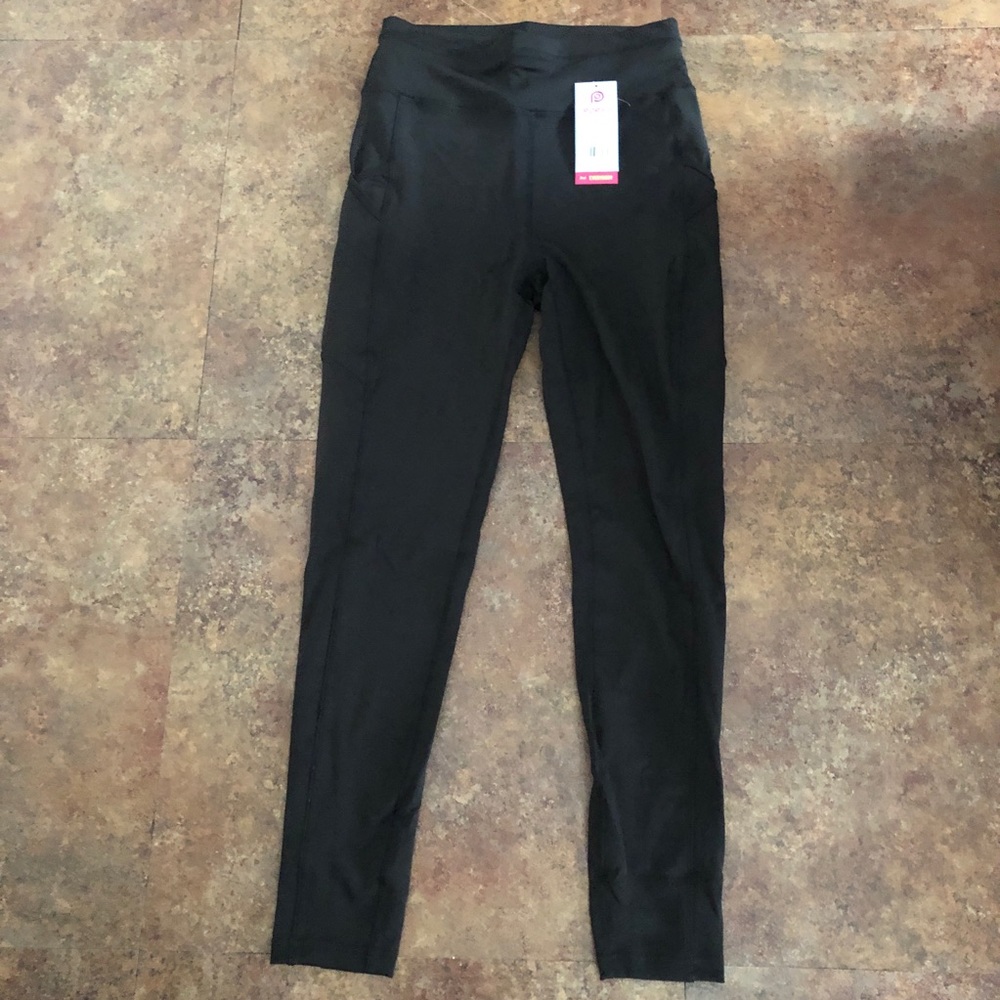 PopFit Leggings Size M Black Rory Pockets 5300-1